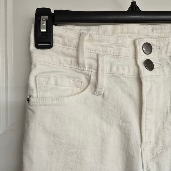 Women's Frame "Le Crop Mini Boot" Jeans in White Denim - Size 24 - Picture 4 of 12